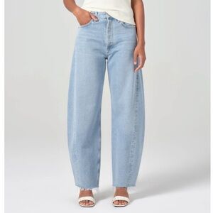 NWOT Agolde Light Blue High Rise Barrel Jeans